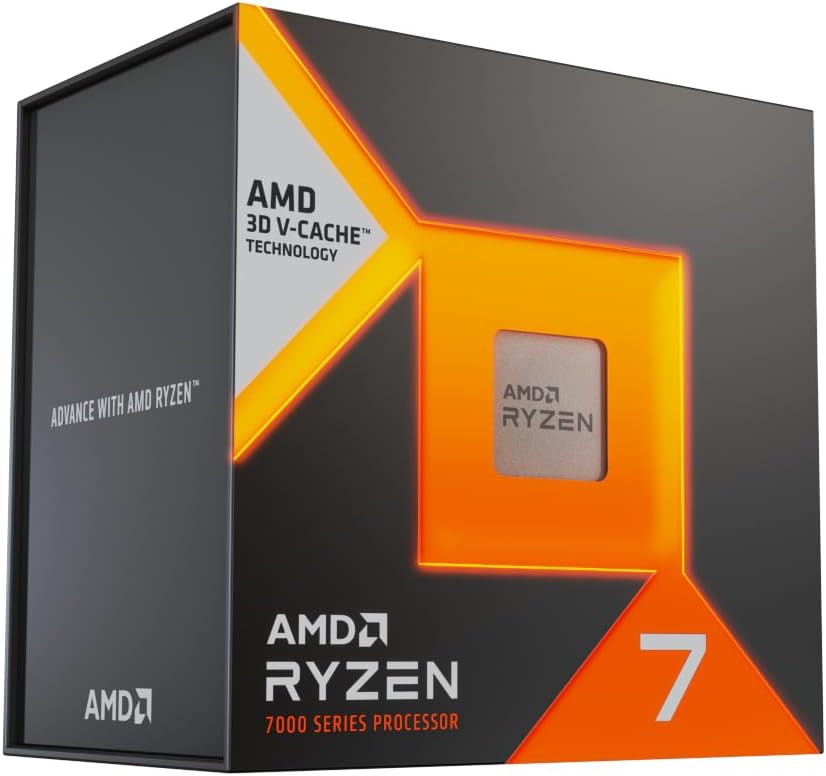 AMD Ryzen 7 7700X3D Desktop Processor – 8 Core, 16 Thread, Up to 4.5 GHz, 104MB Cache, AM5