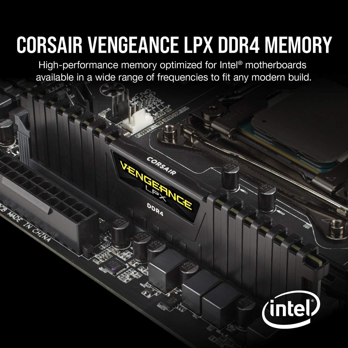 Corsair Vengeance LPX 32GB (2x16GB) DDR4 3200MHz CL16 Intel XMP 2.0 Desktop Memory - Black (CMK32GX4M2E3200C16)